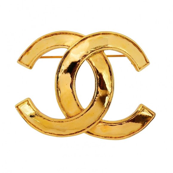 Chanel Coco Mark Brooch, GP Plated, Gold, Women's - Picture 1 of 9